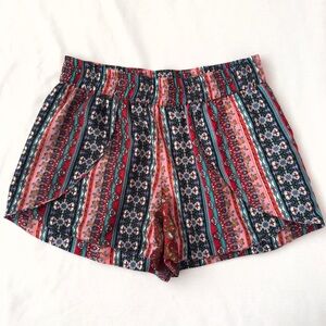 Women’s Elan Floral Paisley Boho Colorful Shorts Size Medium Spring Summer